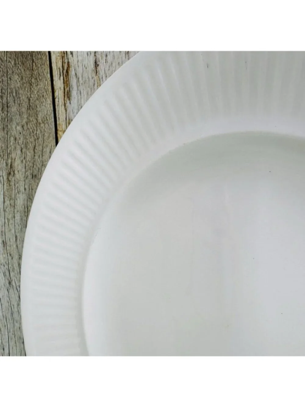 Johnson Brothers ATHENA White Ribbed Smooth England Ironstone Dinner Plate Set 4